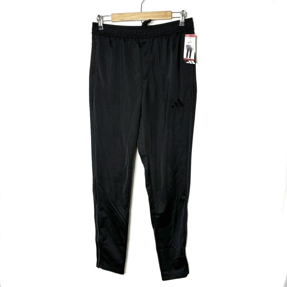 Adidas Black Tricot Active Pants Zip Ankle 100% Polyester NWT Mens Medium